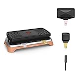 Tefal Food & Co RE650J10 Multifunktions-Raclette für drinnen und draußen, vielseitiges Kochen, Tapas, Snack, Raclette, klassische und XL-Pfannen, 8 Personen