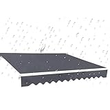 VLKLPZAHAK Gewerblicher 3×4m Markisenstoff Für Terrassen, Einziehbarer Markisen-Ersatzstoff Fenster- Tür-Ersatzabdeckung, Wasserabweisendes Sonnenschutzdach Für Außenbereich((17x9.8ft) 5.2x3m)