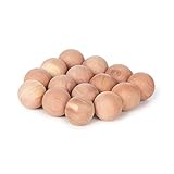 Compactor NATURE Set mit 15 Zedernholz Mottenkugeln - Natürlicher Schutz für Kleidung, Größe L