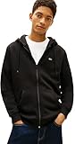 Tommy Jeans Herren TJM Reg Flag Zip Fleece Thru Dm0dm20743 Kapuzenpullover, Schwarz (Black), M EU