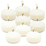 12 flammenlose schwimmende Kerzen, 7,6 cm, elfenbeinfarben, geruchlos, tropffreies Wachsbrennkerzen für Hochzeiten, Geburtstage, Feiertage und Heimdekoration