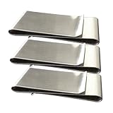 Warmhm 3 Stück Schlanker Metall Geldklammern für Geldscheine und Kreditkarten Minimalistisches Robustes Kartenetui für Business Reisen und Alltag Eleganter Leichter Bargeldhalter