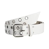 WUFANGBU Gürtel Punk Mode Hollow Belt Rock Hiphop Accessoire Gürtel Für Männer Frauen - Paar Jeans 110Cm Weiss