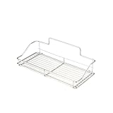 PartyKindom Badezimmer Aufbewahrungsregal ohne Bohren Traceless Wandablage mit Hohlem Design für Shampoo und Kleine Artikel Rostfrei Leicht zu Reinigen Kleines Format für Toilette und Bad