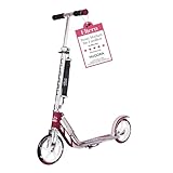 HUDORA BigWheel 205 Scooter - Stabiler Aluminium-Roller - Höhenjustierbarer & zusammenklappbarer Cityroller mit Ständer - Sportlicher Kinder- & Erwachsenenroller für bis zu 100kg