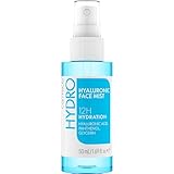 Catrice Hydro Hyaluronic Face Mist, Fixierspray, Transparent, feuchtigkeitsspendend, pflegend, natürlich, für sensible Haut, vegan, ölfrei, ohne Parabene, ohne Mikroplastikpartikel, 1er Pack (50ml)