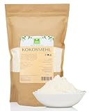 Kokosmehl 1kg von der Grünen Essenz - hochwertiges Kokosnussmehl für eine kohlenhydratarme und gesunde Ernährung laktosefrei - vegan