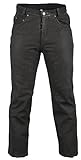 MDM Lederjeans Bikerjeans Western Nubuk Leder schwarz Motorradjeans Hose Lederhose (38)