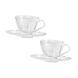 WOONEKY 4 Sets Kaffeetassen Set Für Zuhause Kaffeetasse Trinkbecher Latte Tasse Kaffeebecher Milchtee Ausgefallener Tee Kaffeegetränkebecher Büro Kaffeetasse Teetasse