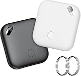 Air Tracker Tag Schlüsselfinder 2er Pack, Bluetooth Keyfinder kompatibel mit Apple Wo ist? App (nur iOS), Smart Tag für Schlüssel Gepäck Taschen Koffer Brieftaschen, Austauschbarer Akku