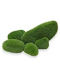 ZLXHDL Aquarium Deko Moossteine – 5er Set Künstliche Aquarium Steine aus Harz mit Kunstmoos – Deko Steine für Garnelen Aquarium, Aquarium Höhle, Nano Aquarium