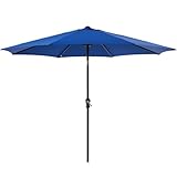 DUMOS Sonnenschirm Kurbelschirm Marktschirm UV Schutz Abdeckung Knickbar Alu Rund Balkon Terrasse Garten Balkonschirm