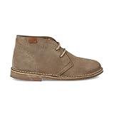 PAYMA - Safari Desert Boot aus WildLeder für Damen und Herren. Schuhe aus Spanien. Chukka Stiefeletten Schuhe Stiefel Sport und Kleid. Schnürverschluss. Gummisohle. Farbe: Taupe, Größe: EU 41