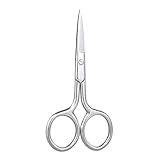 Aumotop Kleiner Edelstahl-Bartschneider, Schere, Augenbrauen- und Haarschneider, Rasierer für Zuhause, Friseur, Schönheit, Tragbar, Silber