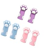 Limtula Bleistiftspitzen-Schutzkappen mit Cartoon-Katzen, für Kinder, Studenten, Schule, 6 Stück