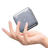 QIAOLET Mini Beamer Akku,Tragbarer DLP Projektor mit 5G WiFi und Bluetooth,Android OS,Portable Projector für Handy,iPhone,Computern,TV-Sticks,USB/HDMI,Kleiner Beamer für Outdoor,2+16 GB