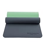 BERGMANN Yogamatte mit Tragegurt, TPE Fitnessmatte rutschfeste Gymnastikmatte, umweltfreundliche Übungsmatte, Sportmatte für Yoga, Pilates Heimtraining, 183 x 61 x 0.6cm