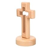 Garneck Kreuz Figur Holz Standkreuz Tischkreuz Holzkreuz Stil A Desktop Ornament Schlafzimmer Wohnzimmer Heilige Dekoration Taufe Hochzeit Festival Geschenkidee