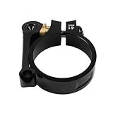 Skdvy Sattelklemme,Sattelklemmung Fahrrad Ultraleichte Faltrad-Sattelrohrklemme, Sattelstützenklemmen aus Aluminiumlegierung, 41, geeignet USO apto para 33,9 mm Fahrrad-Sattelstützenteile(Black)