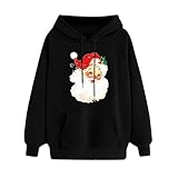 Damen Weihnachts Hoodie Elegant Schick, Sale Sweatshirt Oberteile Lustige Grafik, Weihnachtspullover Top Ugly Christmas, Lässiges Langärmliges Pullover Mit Weihnachtsdruck Und Kapuze