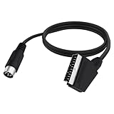 YARCHONN 8 Polig Din auf SCART Leitkabel Spielkonsole 21 Polig RGB SCART Stecker auf Din 8 Polig Stecker AV Kabel Audio Video Adapter Leitkabel für Spielkonsole TV PC Monitor -1,8M / 5,9FT