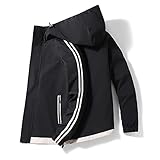 VOSMII Warme Jacke Herbstjacke Lässige Parkas Kapuzenjacken für Männer Outdoor Streetwear Winddichte Pilotenjacke Tops Mäntel Kleidung(XXXL)