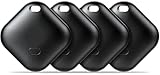 Air Tracker Tag Android,Bluetooth Smart Tag kompatibel mit Google „Find My Device“ APP (nur Android), Geeignet für Gepäck Koffer, Schlüssel, Rucksäcke, Haustier und andere, Schwarz-4 Packs