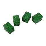 SUPVOX 4 Stück Kleiner Heuhaufen aus Kunststoff 2X2X3cm Realistische Miniatur Dekoration für Puppenhaus und Gartenszene Grün