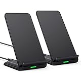 BHHB Wireless Charger Stand [2er-Pack], 15W Induktive Ladestation Kabelloser ladeger Kompatibel Mit Samsung Galaxy S25 S24 S23 S22 S21 S10, Note20 10, iPhone 16 15 14 13 12 11 Pro Max Plus Google