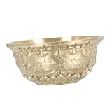 VALICLUD Kupferne Cornucopia Deko Schale Feng Shui Schatzschale mit Künstlerischem Relief für Büro und Zuhause Dekoratives zur Frühlingsfest Feier Handgefertigte Glücksbringer Schale