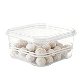 Organizer und Aufbewahrung für Kühlschrank | transparenter Behälter stapelbar | Organizer für Kühlschrank Lebensmittelbox, für, Fleisch, Mahlzeiten, Kühlschrank, Gefrierschrank