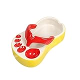 Wadakada Niedlicher Slipper-Pommes-Frites-Gericht, Aromatischer Tomatensoße-Dip-Gericht, Cartoon-Flip-Flops-Teller, Keramiktablett, Aschenbecher, Einfach zu Bedienen.