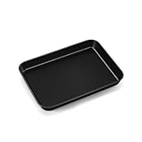 Backblech, Onader Karbonstahl Rechteckig Ofenblech, Kuchenblech mit Antihaftbeschichtung für Kochen Backen Servieren, Gesund & Robust, 23,7×17,7×2,5cm