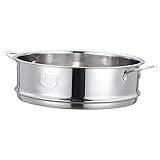 HOLIDYOYO Edelstahl Dampfgarer Hochwertiges Dampfgargerät Für Die Küche Ideales Küchengerät Zum Dämpfen Von Gemü Fisch Und Mehr Langlebig Und Leicht Zu Reinigen 304