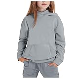 Jogginganzug Mädchen 2 Teiliges Trainingsanzug Set Langarm Baumwolle Sportanzug Kapuzenpullover und Jogginghose Bekleidungsset Outfits Sets Sport Hoodie Jogging Anzug Freizeitanzug für Kinder