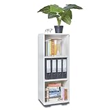 Aktenregal Klein Regal Schmal 40,1 x 109,5 x 35 cm Meerzweckregal 40 cm Breit Bücherregal Stehregal Weiß Für Akten Ordner Büromöbel Holzregal