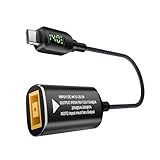 zjhukfmc DC zu Typ C Konverter, Ladegerät 140 W mit Digitaldisplay, Anschlusskabel für Reisen und Zuhause, kompatibel mit tragbaren elektronischen Geräten für Reisen und Zuhause