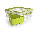 Emsa 518104 Clip & Go Sandwichbox | 0,85 L | Mit Eck-Einsatz | to Go | 100 % dicht | frische Dichtung