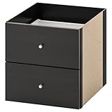 Einsatz mit 2 Schubladen, schwarzbraun, 33x33 cm