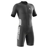 Triathlon Anzug Herren - Einteiliges Radtrikot - Trisuit Einteiler – Triathlonanzug - Triathlon Einteiler Kurz - 3Taschen für Wettkampf Run, Cycle, Swim,Strumpfhosen (Schwarz,XL)