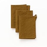 Ger3as Geschirrtücher 100% Leinen – 3er-Set Küchentücher 45x65 cm mit Aufhänger – Saugstarke & schnell trocknende Trockentücher – Hochwertige Leinentücher, Made in Litauen