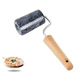 Tianman Marmor Pin Pizza Trommel, Backblech und Kindertrommel, verwendet für Kuchen Backen, Maistortillas, gummiartige Pizza Kekse und andere Küche Backen, Mini Rollstock. (Typ 3 Schwarz)