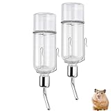 CUEMOON 2 Stück rinkflasche für Nagetiere, Hängende Automatischer Haustiere Wasserflaschen, Kaninchen Mit Halterung, Hamster Nagertränke Klein Haustiere (350ml)