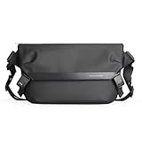 MARK RYDEN Messenger Bag Umhängetasche aus Canvas Studententasche Laptoptasche 15,6 Zoll Schultertasche Kuriertasche Herrentasche Collegetasche Uni Studenten Schwarz