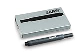 LAMY T 10 Tinte 825 – Tintenpatrone mit großem Tintenvorrat in der Farbe Schwarz für alle Lamy Patronenfüllhaltermodelle – 5 Stück / 1,25 ml