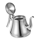 FIXOSHEE Edelstahl Teekanne mit Sieb 1,5l Universell für Induktionsherde Wasserkessel mit Ergonomischem Griff Hitzebeständig und Leicht zu Reinigen