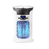 Mobile Klimaanlage Mini Klimagerät, Luftkühler mit 800ml Wassetank Verdunstungskühlung, Kleine Klimaanlage, Air Conditioner Portable, Mobile Klimagerät ohne Abluftschlauch Leise (Weiß)