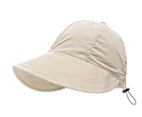 MAKFORT Sonnenhut Faltbarer Sommerhut Damen Atmungsaktiv Mütze Visor Cap Outdoor Hut für Golf Reisen Wandern
