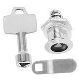 NOLITOY Mülltonnenschloss mit Dreiecksschlüssel Sicherer Abfalleimer Deckelverschluss Minimalistisches Design Einfach zu Bedienen Geeignet für Mülltonnen in Wohngebieten und Öffentlichen