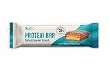 Nupo Proteinriegel Salted Caramel Crunch | High Protein Snack 28% | Wenig Zucker Riegel | Glutenfrei | 45g x 12 Pack Ernährungsriegel